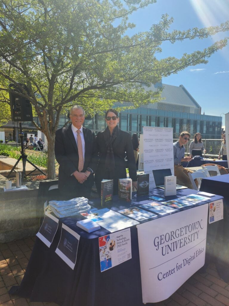 Provost Groves with CDE director Laura DeNardis